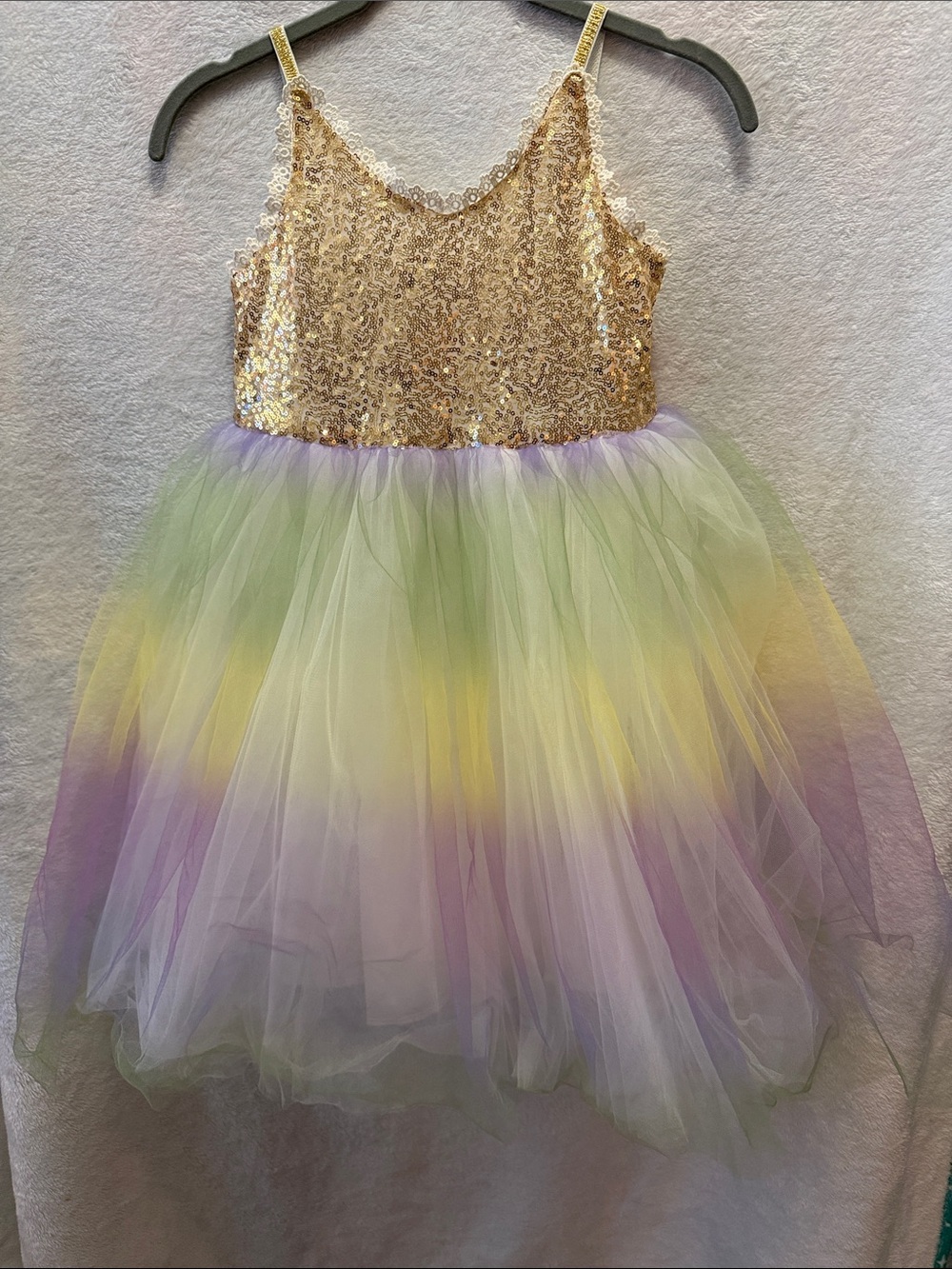 NWOT Trish Scully Fairy Rainbow Ombre Tulle Dress Girls Size 12 - Picture 2 of 6